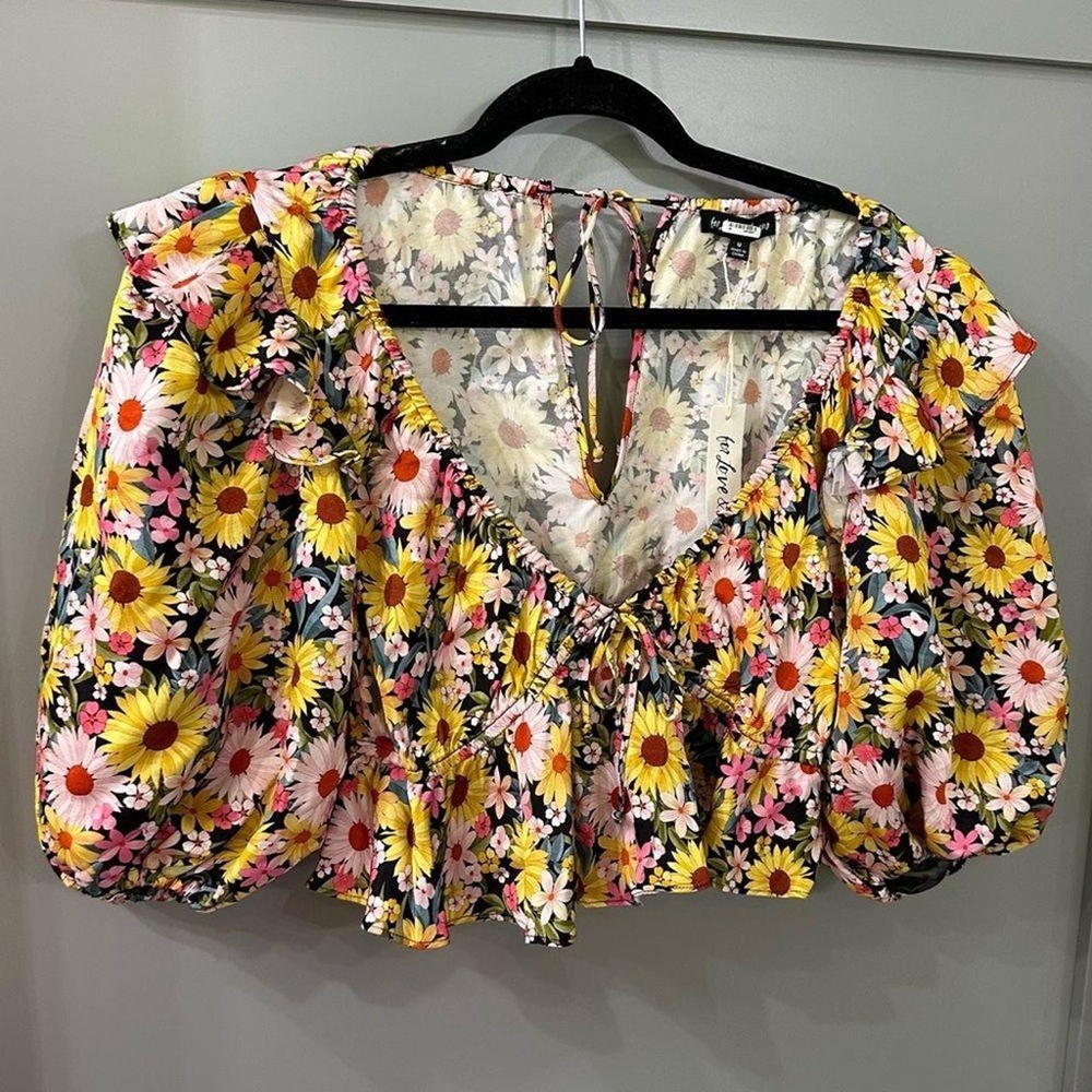 For Love And Lemons Glenn Crop Top Size Small NWT - Picture 9 of 12